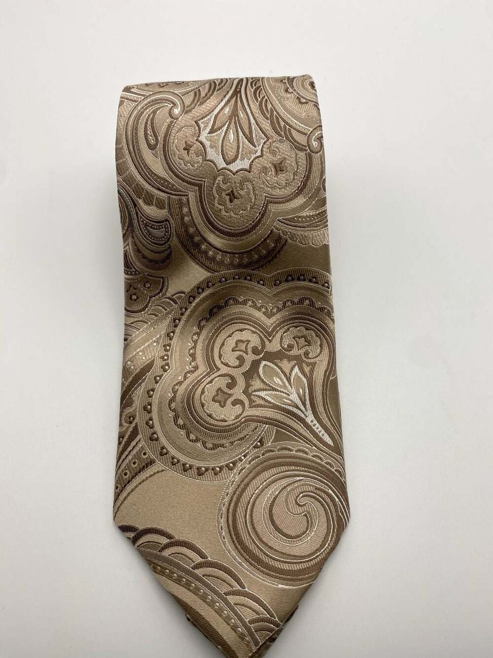 Donald J. Trump Signature Collection Brown Paisley Silk Tie